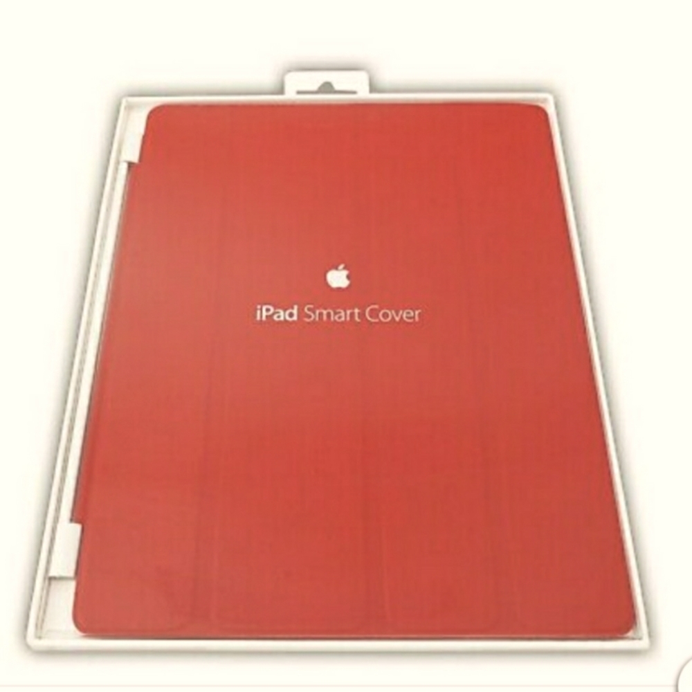 APPLE SMART LEATHER COVER FOR APPLE IPAD ORIGINAL RED BLACK